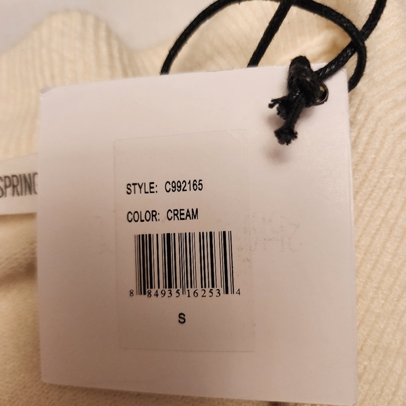 Spring + Mercer Men's Quarter Zip Cream Sweater S - Picture 11 of 11